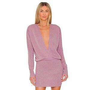 superdown Pink Glitter Mini Dress